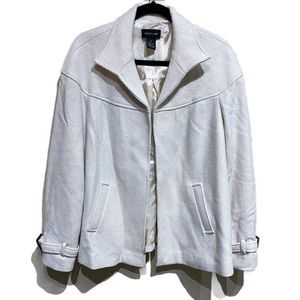 Vintage Focus 2000 Ivory Woven Coat